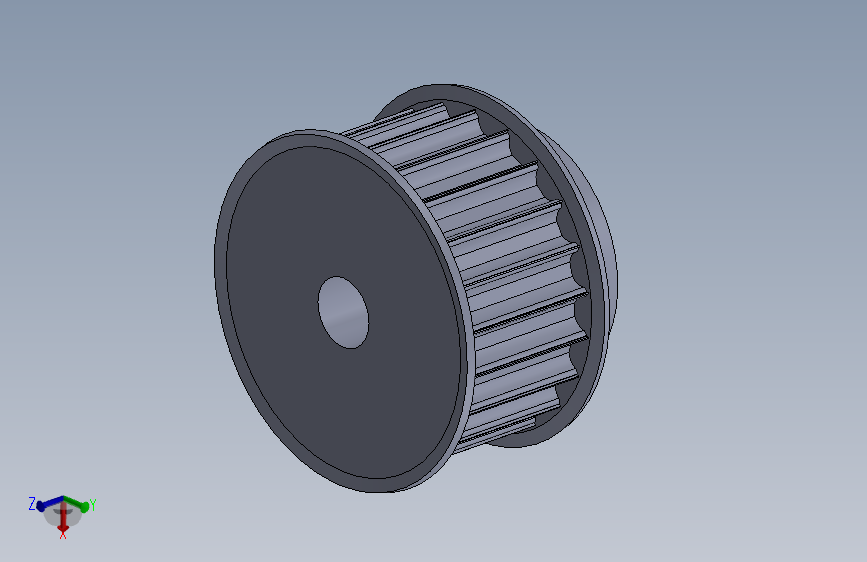 正时皮带轮--sw三维  3d模型设计图