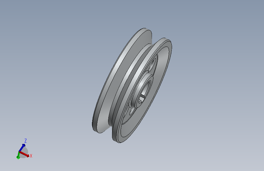 V型皮带轮-2--sw三维  3d模型设计图