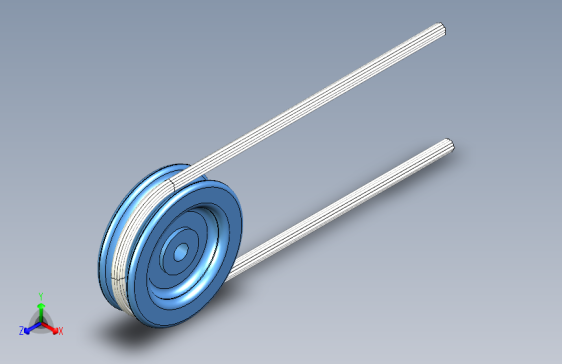 带钢丝绳的滑轮系统--stl stp三维  3d模型设计图