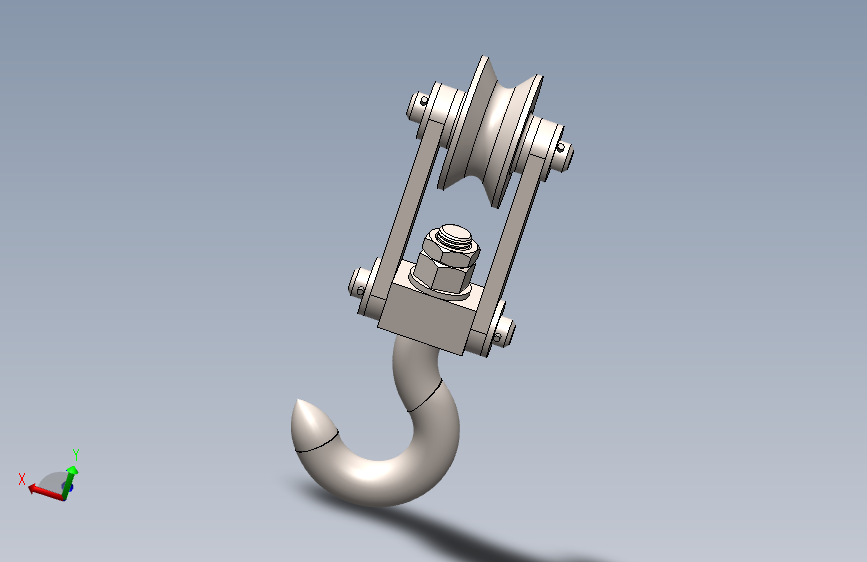 滑轮和挂钩--25--sw三维  3d模型设计图