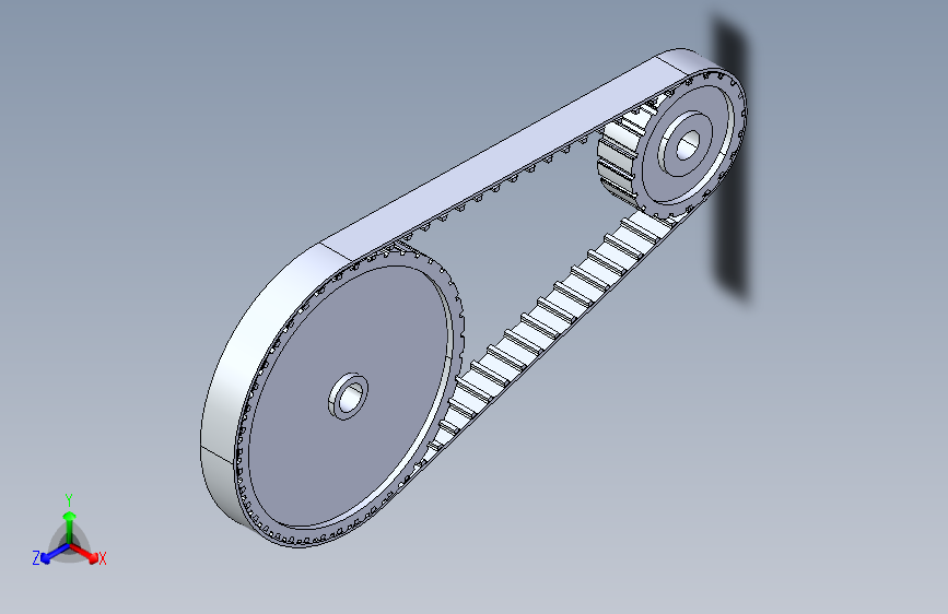 皮带和滑轮--stp三维  3d模型设计图