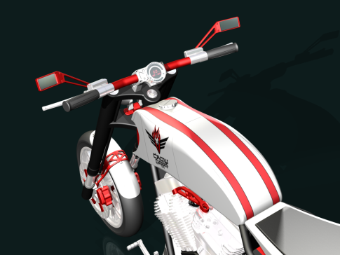 摩托车chopper-motorbike-crow-design-stp格式