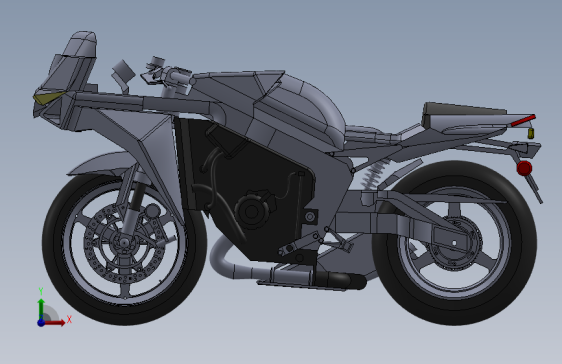 摩托车dragonfly-motorbike-SolidWorks2015