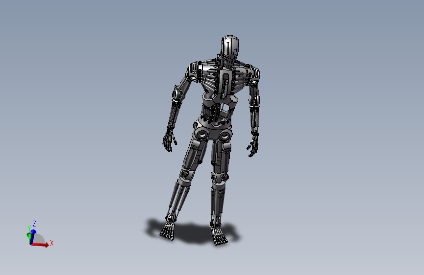 仿骨架机器人设计