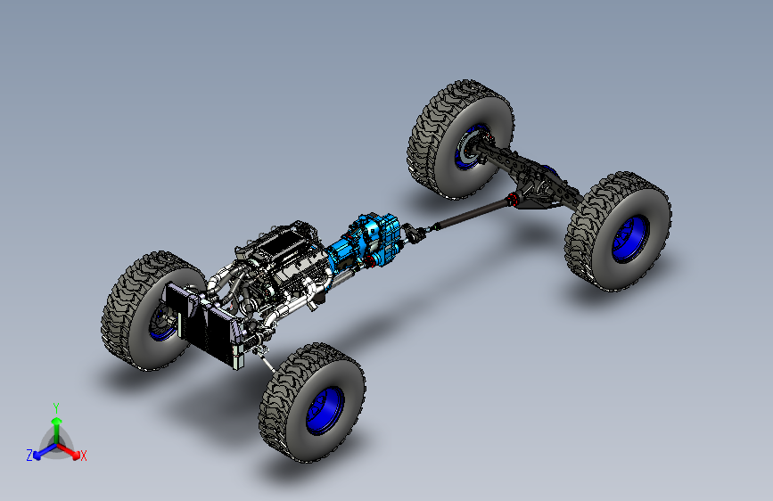 31号图--4wd Baja卡车底盘结构3D图纸 UG STP X_T.zip