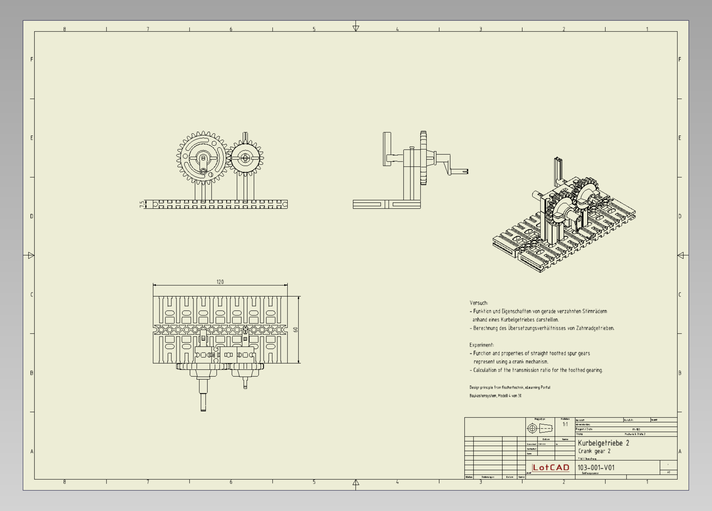 ft-Model 4 曲柄齿轮 2乐高