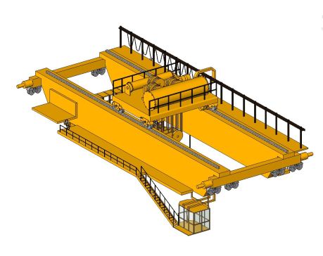 EOT电动桥式起重机3D模型图纸 dwg SAT格式