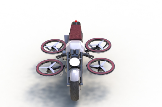 飞行摩托车flying-motorcycle-dronebike-concept-SolidWorks2015