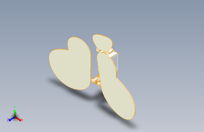 仿生机械蝴蝶设计模型三维装配