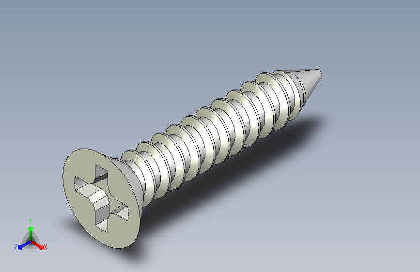 m3-13-to-40-沉头自攻螺丝-Screw M3 x 16 for Wood.STEP