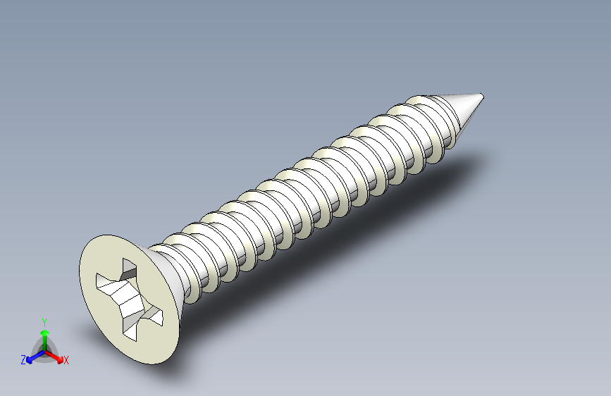 m3-13-to-40-沉头自攻螺丝-Screw M3 x 20 for Wood.STEP