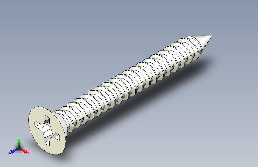 m3-13-to-40-沉头自攻螺丝-Screw M3 x 25 for Wood.STEP