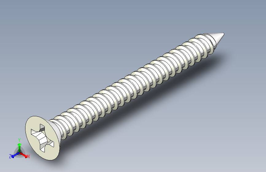 m3-13-to-40-沉头自攻螺丝-Screw M3 x 30 for Wood.STEP