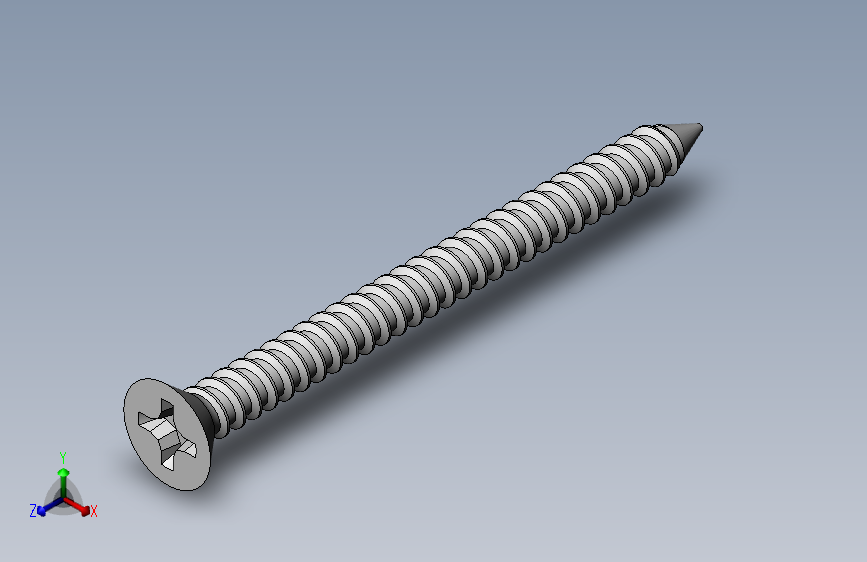 m3-13-to-40-沉头自攻螺丝-Screw M3 x 35 for Wood.SLDPRT