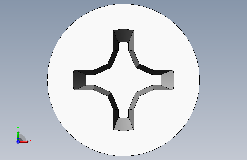 m3-13-to-40-沉头自攻螺丝-Screw M3 x 40 for Wood.SLDPRT 正面视图