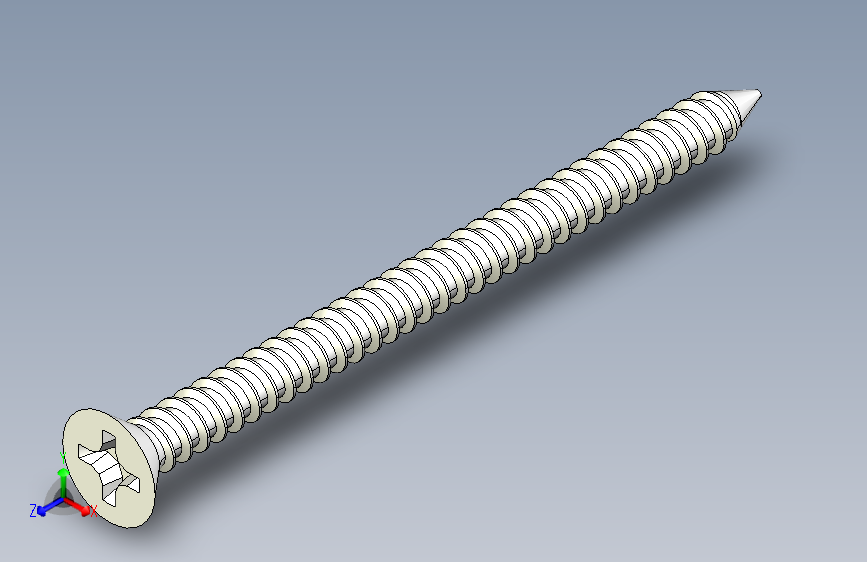 m3-13-to-40-沉头自攻螺丝-Screw M3 x 40 for Wood.STEP