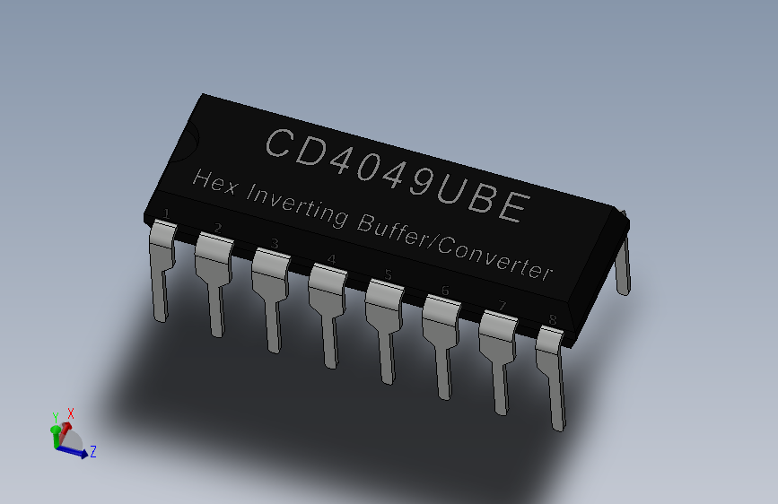 IC元器件-CD4049UBE Hex Inverting Buffer-Converter
