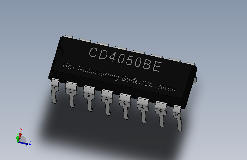 IC元器件-CD4050BE Hex Noninverting Buffer-Converter