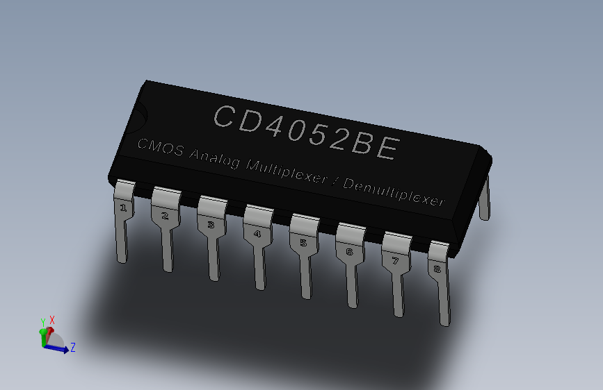 IC元器件-CD4052BE CMOS Analog Multiplexer Demultiplexer