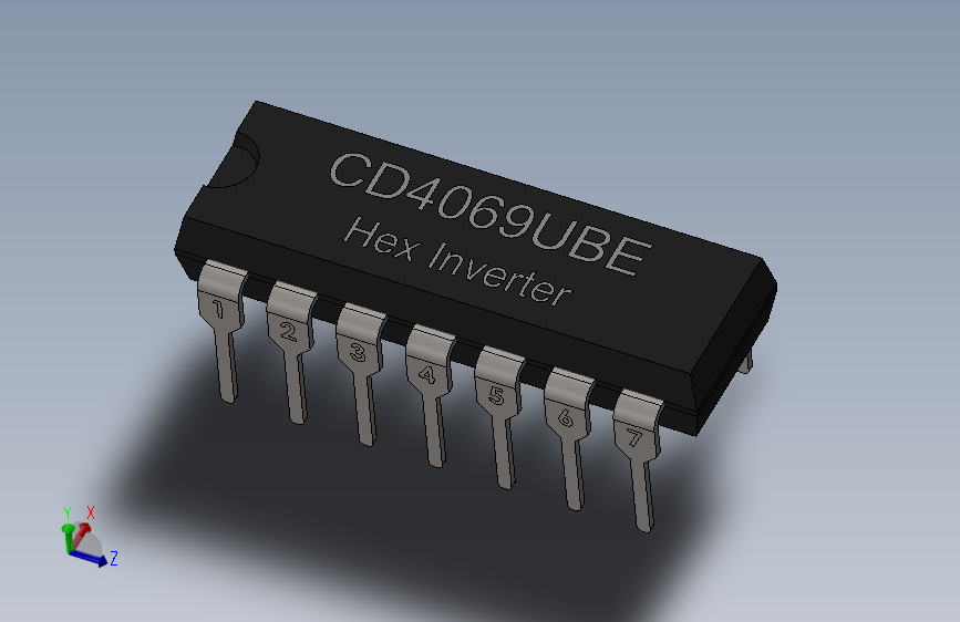 IC元器件-CD4069UBE Hex Inverter