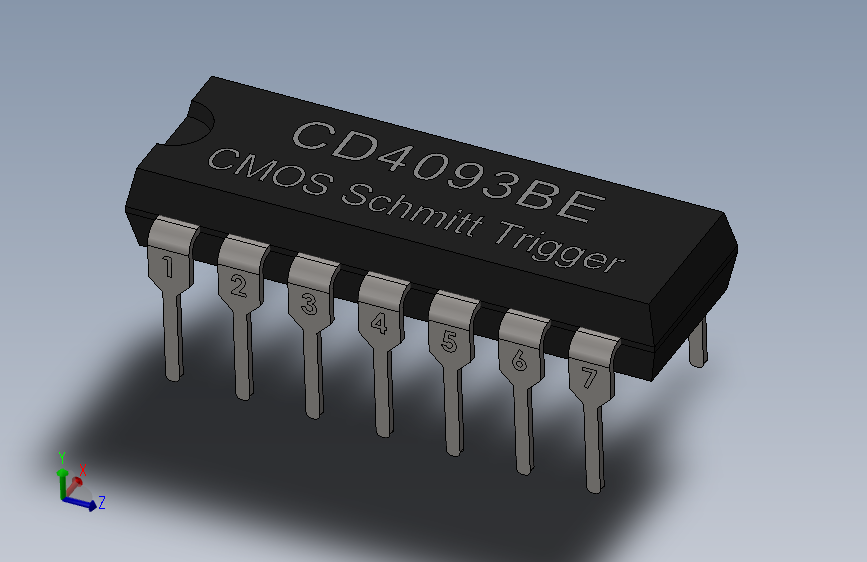 IC元器件-CD4093BE CMOS Schmitt Trigger