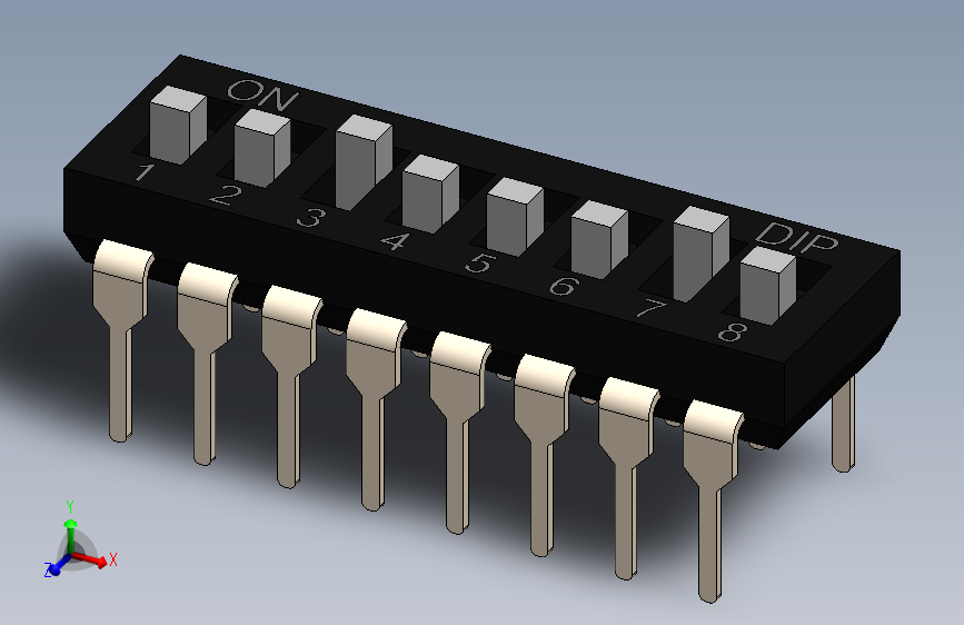 IC元器件-DIP 8 Switch BLACK