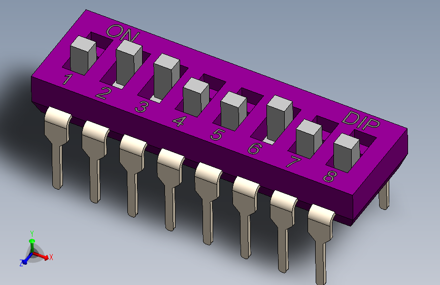 IC元器件-DIP 8 Switch PURPLE