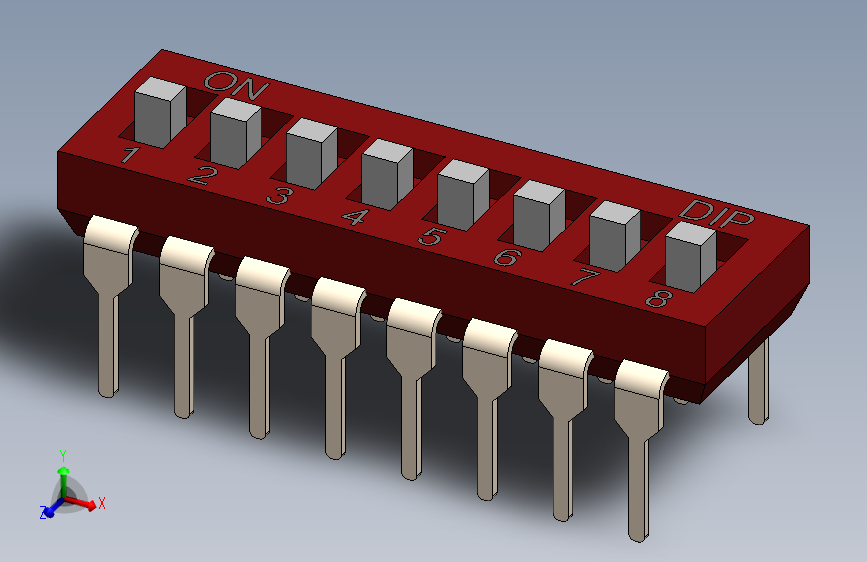 IC元器件-DIP 8 Switch RED