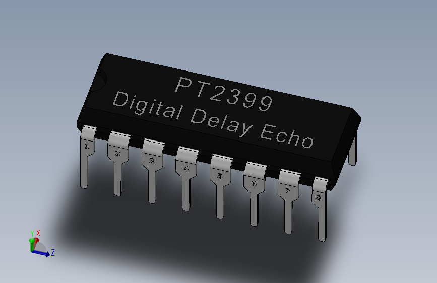IC元器件-PT2399 Digital Delay Echo 主视图