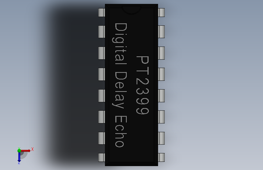 IC元器件-PT2399 Digital Delay Echo 俯视图