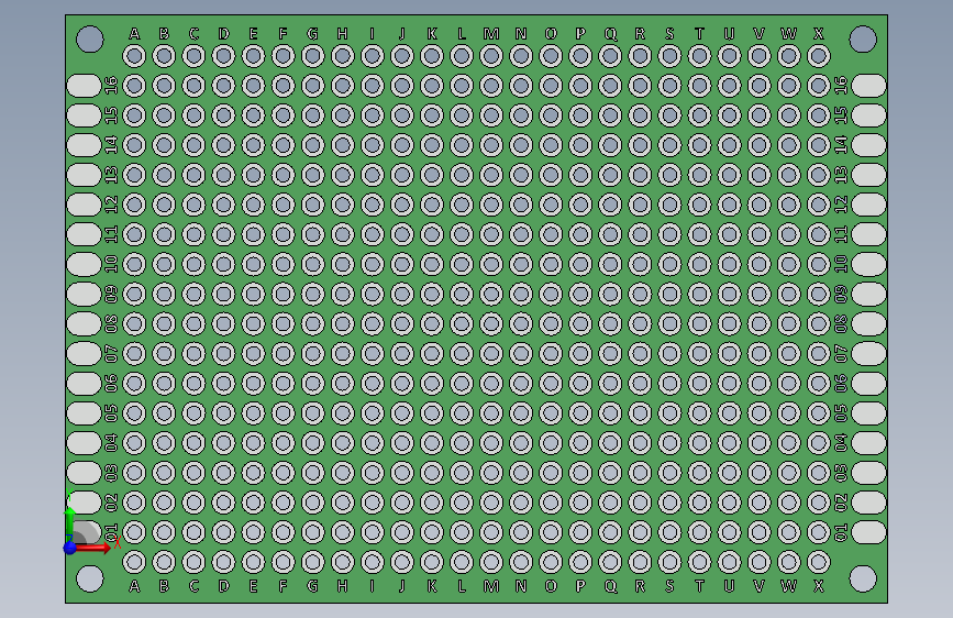电容器 二极管 电阻器-50mm x 70mm Proto PCB