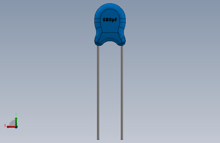 电容器 二极管 电阻器-Capacitor Ceramic 821 3KV 820pF 背面视图