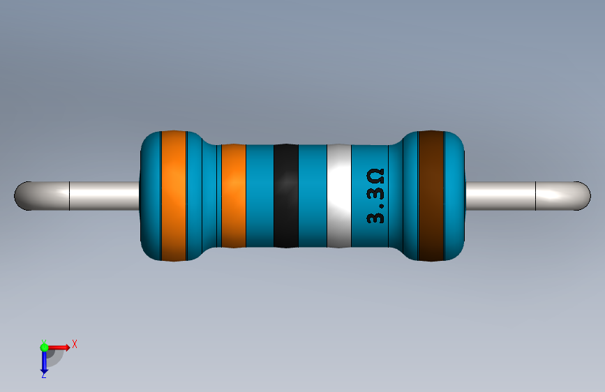 电容器 二极管 电阻器-Resistor 3.3 Ohm Blue