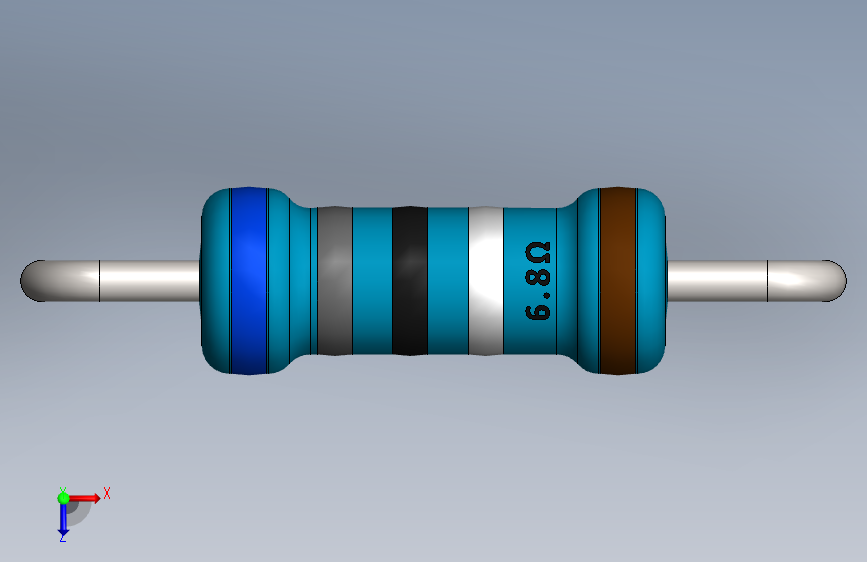 电容器 二极管 电阻器-Resistor 6.8 Ohm Blue