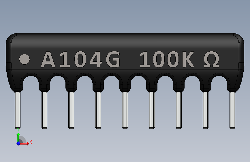 电容器 二极管 电阻器-Resistor Network 100K Ohm 9-Pin