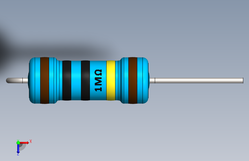 电容器 二极管 电阻器-Resistor Vertical 1M Ohm 1W