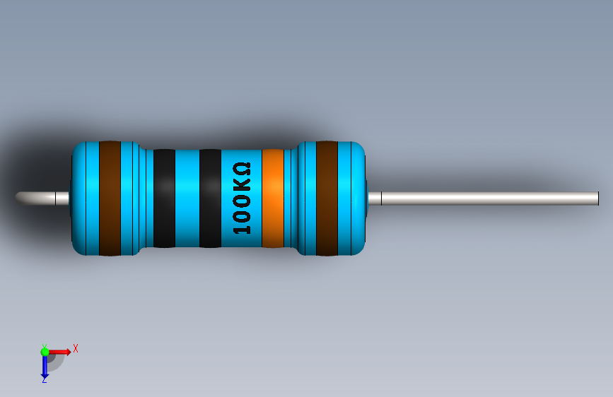 电容器 二极管 电阻器-Resistor Vertical 100K Ohm 1W