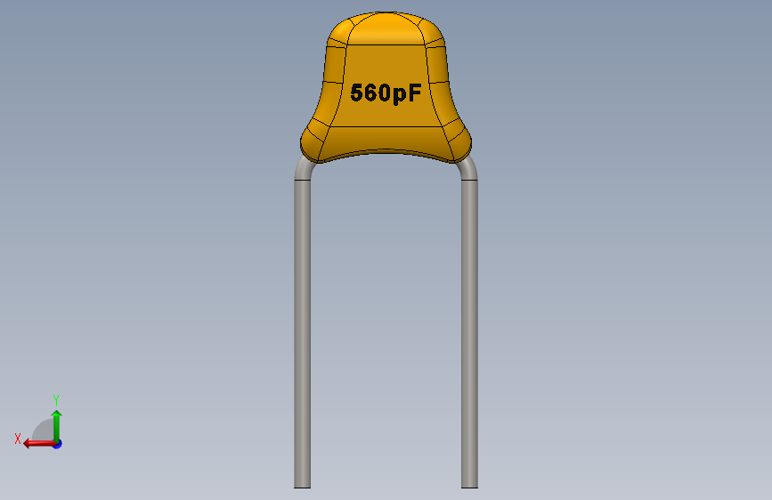 电容器-560pF MLCC Ceramic Capacitor 背面视图