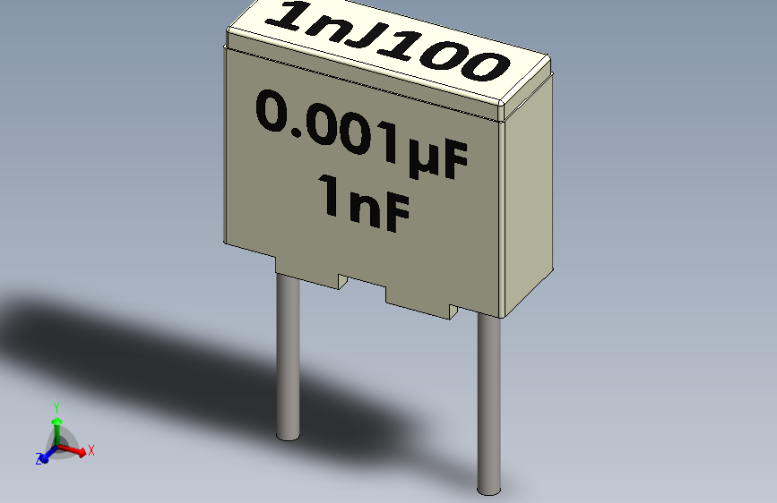 电容器-Box Film Capacitor 0.001uf 1nf