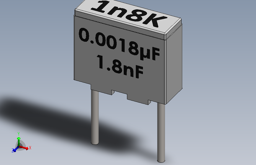 电容器-Box Film Capacitor 0.0018uf 1.8nf