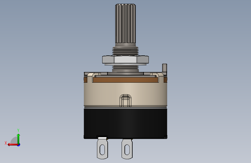 电位计-B10K Potentiometer ON OFF Switch_SOLIDWORKS_模型图纸下载 – 懒石网