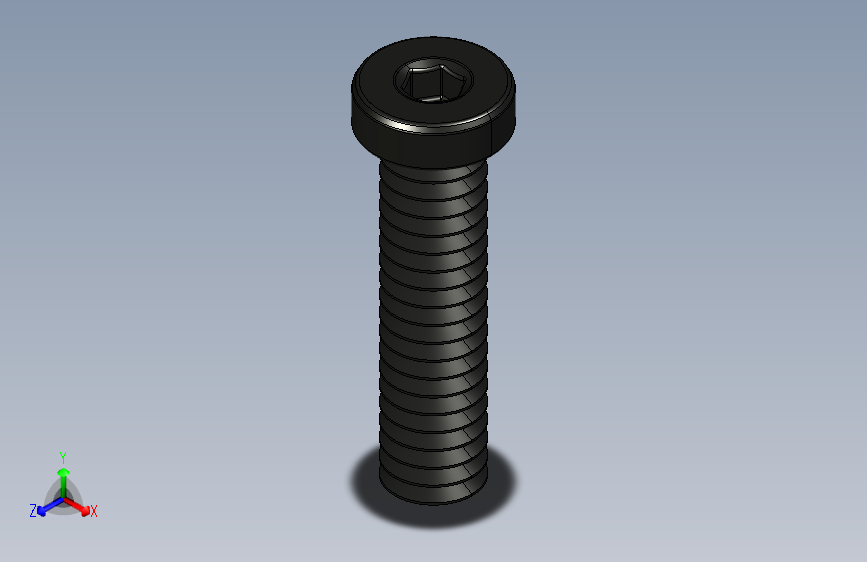 紧固件-IGES 0.2500 Button Screw