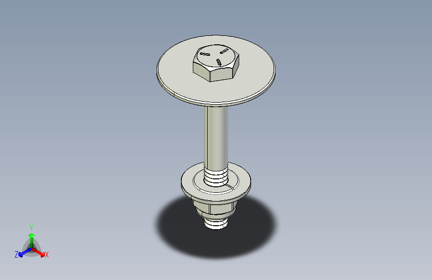 紧固件-IGES 0.2500 Hex Bolt-01