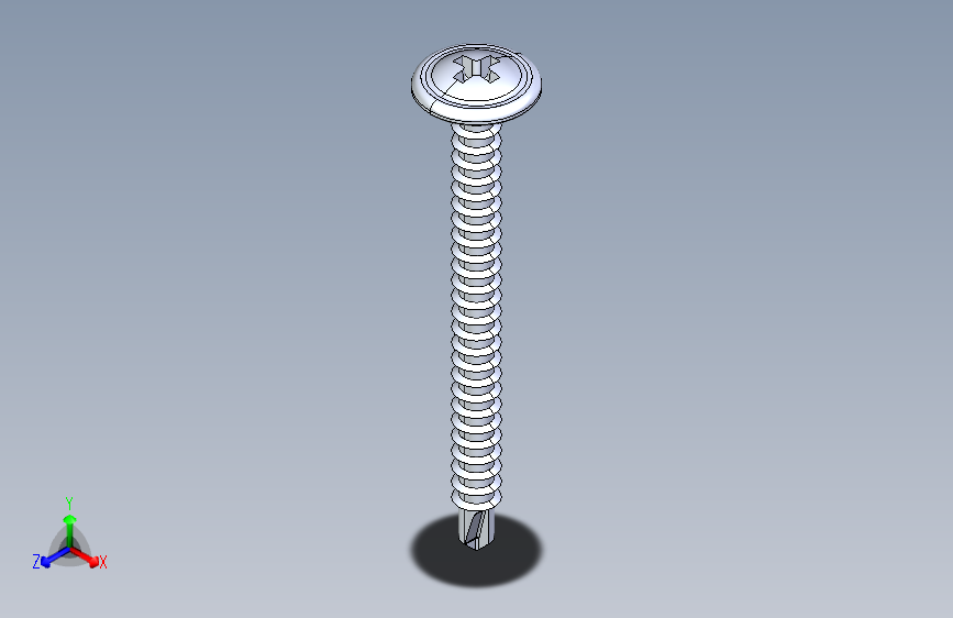 紧固件-IGES Drill-Tip Saucer Screw-02