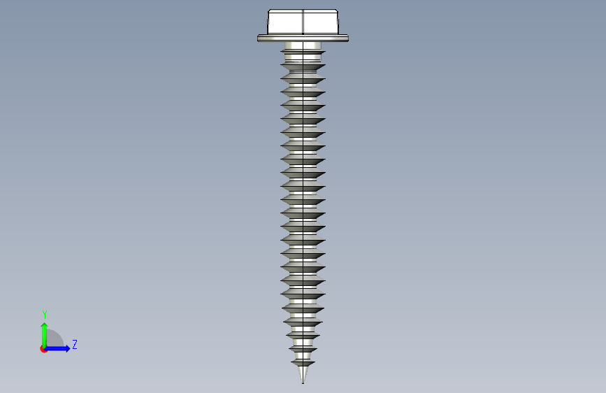 紧固件-IGES Hex Head Screw-01 左侧视图