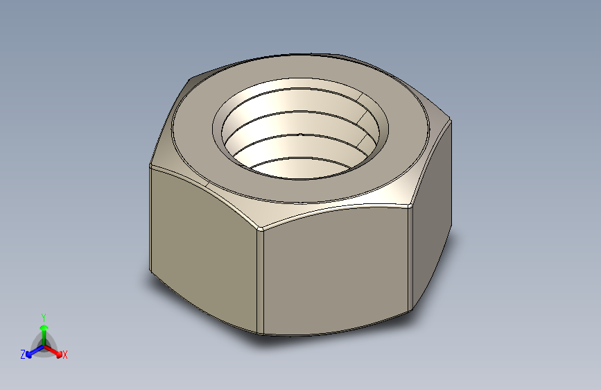 紧固件-IGES Raw Steel Nut 0.5000