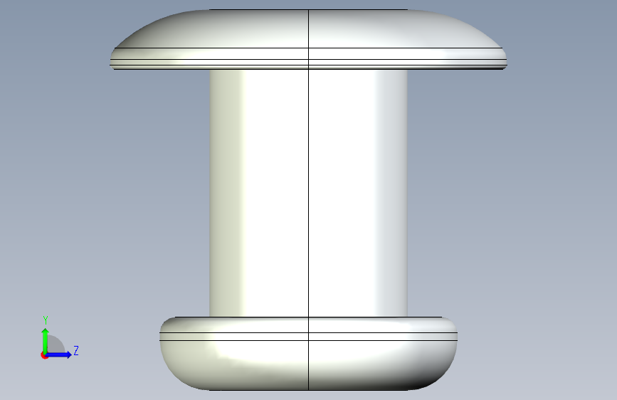 紧固件-STEP 0.2500 Rivet 左侧视图