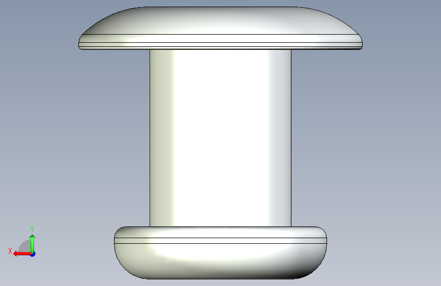 紧固件-STEP 0.2500 Rivet 背面视图
