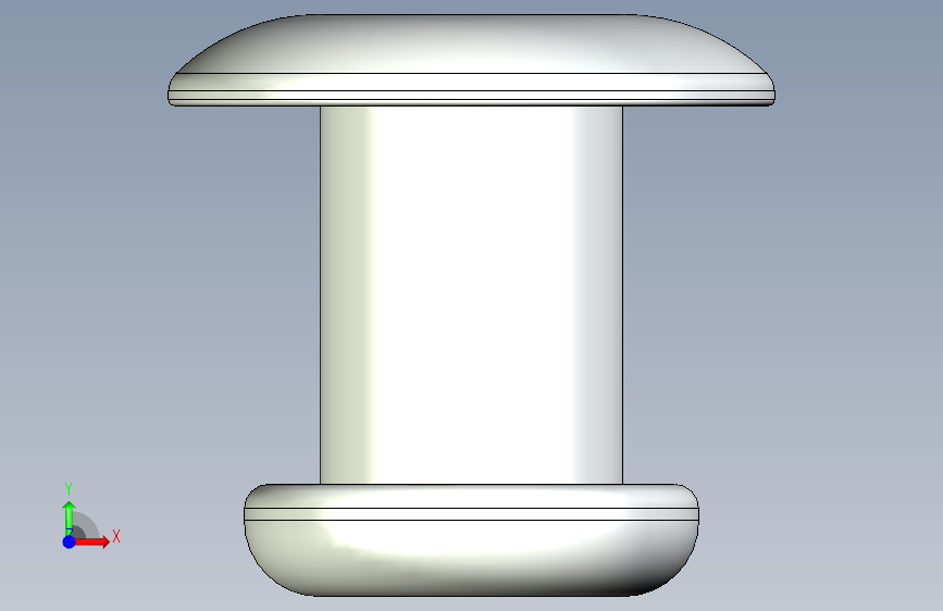 紧固件-STEP 0.2500 Rivet 正面视图