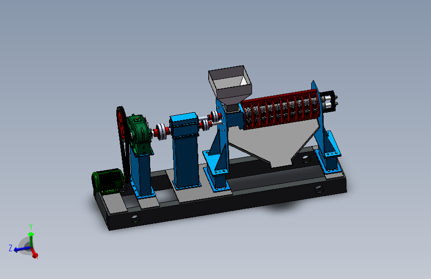 双螺杆榨油机设计（双螺旋榨油机）（含三维图SW及CAD图纸+说明书）